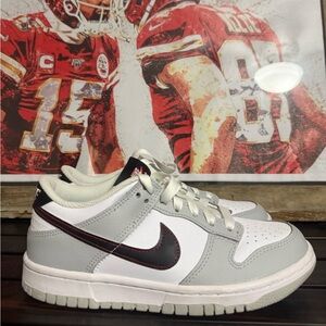 Nike Kids White and Gray Sneakers